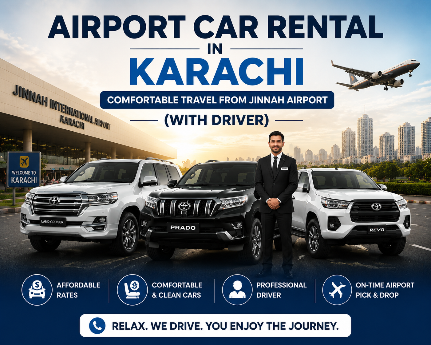Airport Car Rental in Karachi – Comfortable Travel from Jinnah Airport