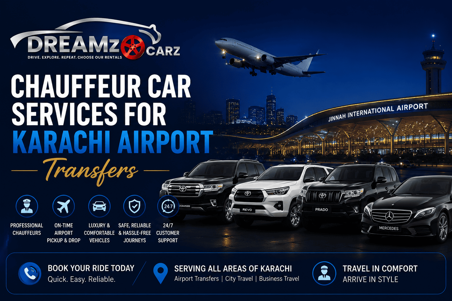 Chauffeur Car Services for Karachi Airport Transfers